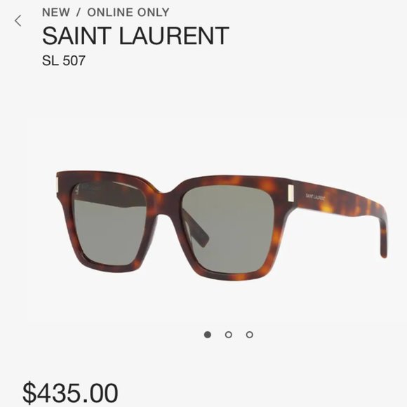 Saint Laurent SL507 Unisex Sunglasses in Brown/Tortoise - Picture 1 of 9